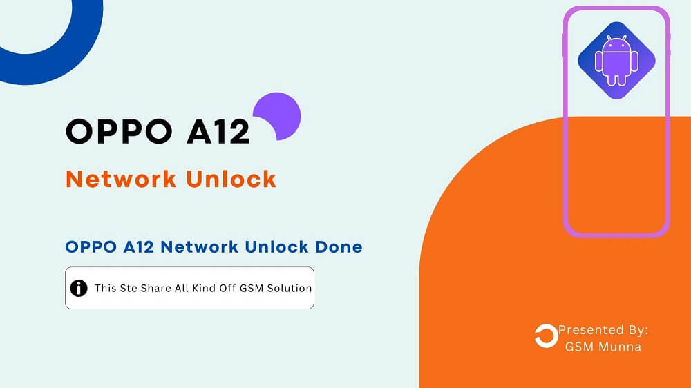 OPPO A12 Network Unlock Done