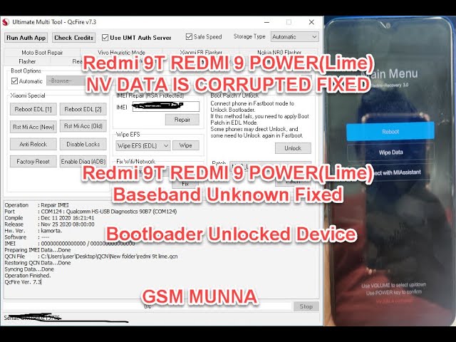 REDMI 9 POWER NVDATA IS CORRUPTED FIXED