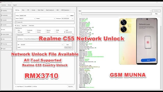 Realme C55 Network Unlock File