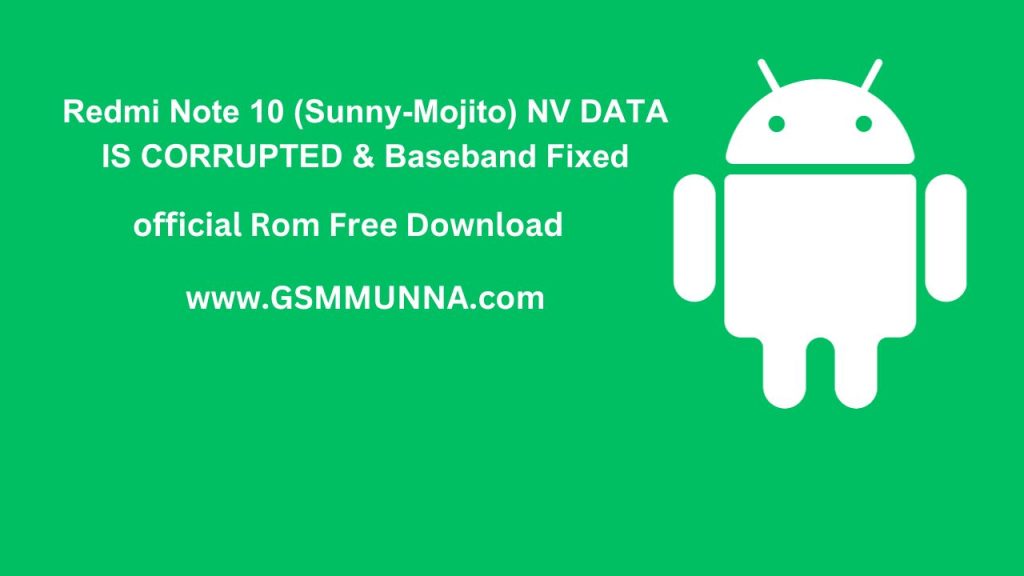 Redmi Note 10 (Sunny-Mojito) NV DATA